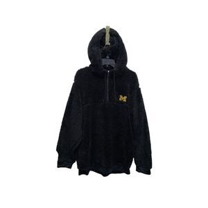 ProEdge Black University of Michigan, UofM, Sherpa Quarter Zip SIZE XL NWT